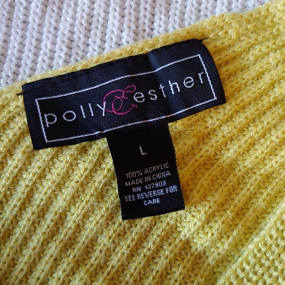 Polly & Esther Twist Front Color Block Sweater Women's Size Large - Picture 5 of 6